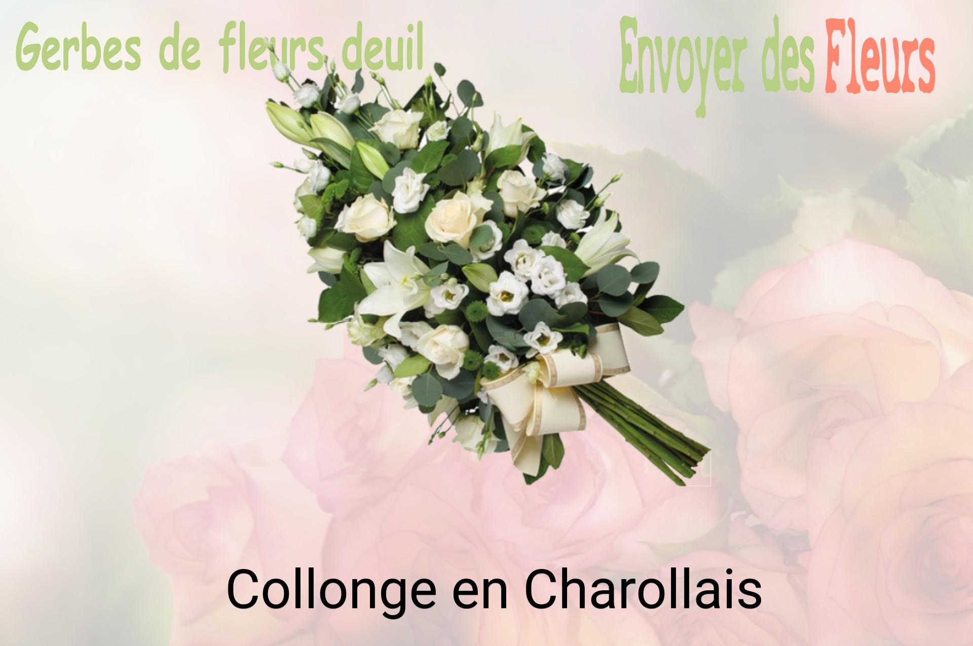 Gerbe de fleurs de deuil livrée à Collonge-en-Charollais